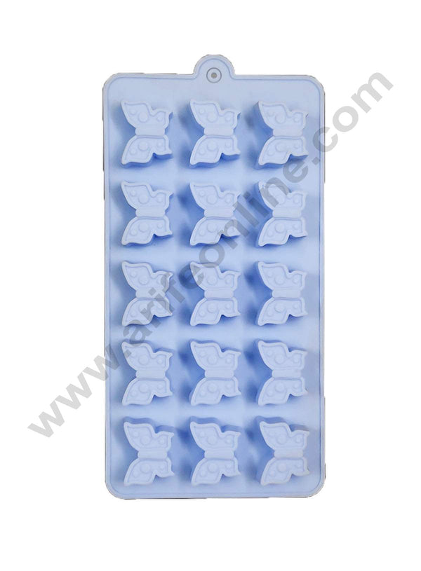 Cake Decor Silicon 15 Cavity Butterfly Brown Chocolate Mould, Ice Mould, Chocolate Decorating Mould