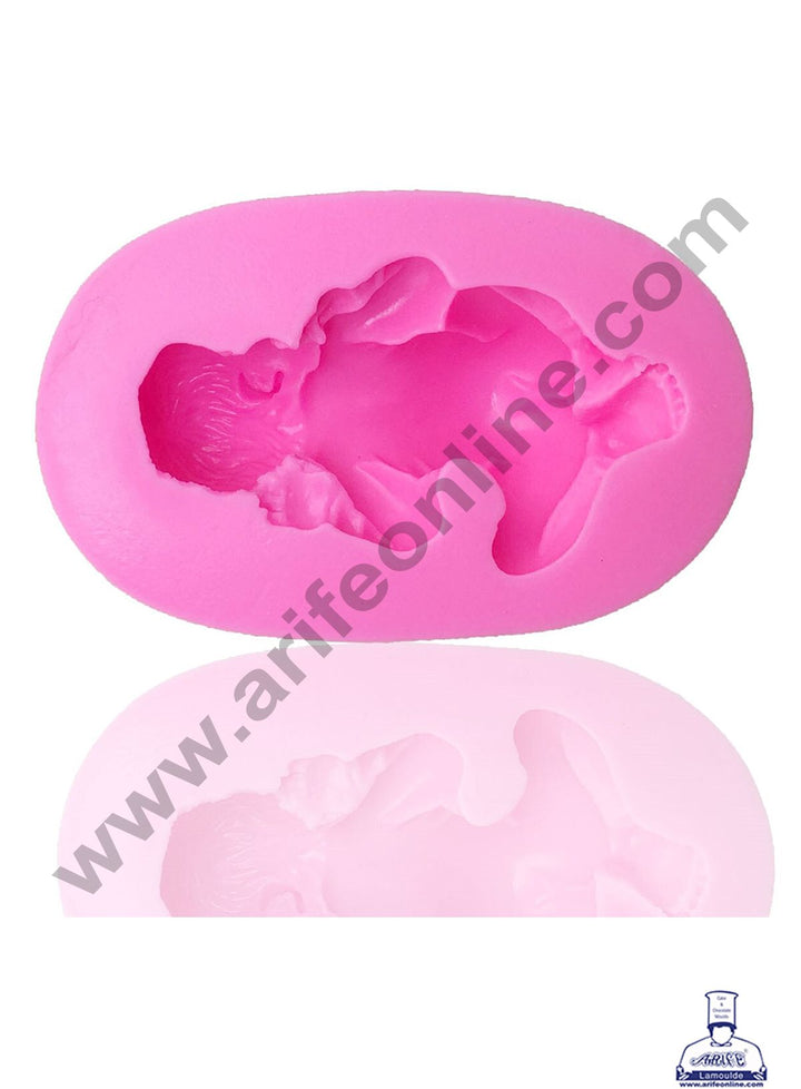 Cake Decor Silicon 1Pc Sleeping Baby Fondant Clay Marzipan Cake Decoration Mould SBSP-167