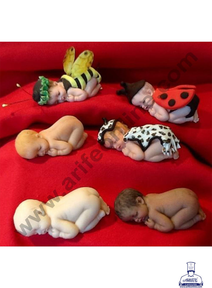 Cake Decor Silicon 1Pc Sleeping Baby Fondant Clay Marzipan Cake Decoration Mould SBSP-167