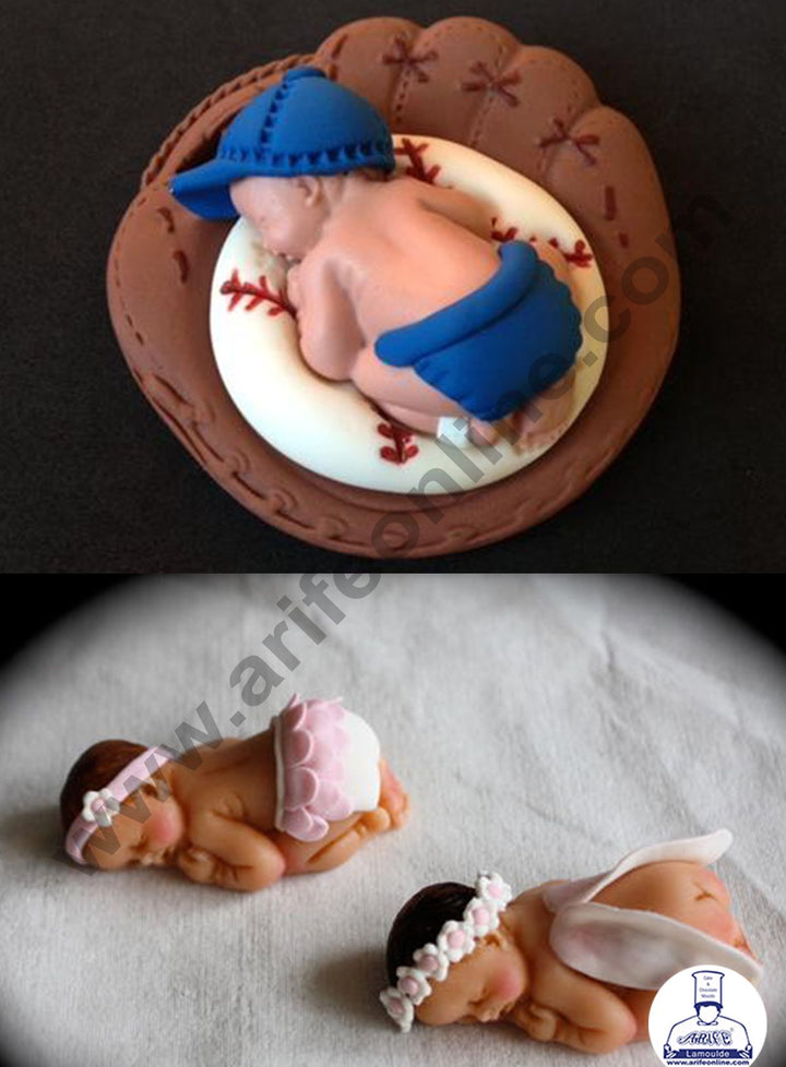Cake Decor Silicon 1Pc Sleeping Baby Fondant Clay Marzipan Cake Decoration Mould SBSP-167