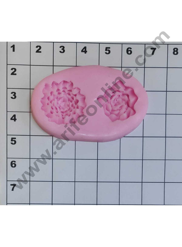 Cake Decor Silicon 2 Cavity Rose And Flower Bouquet Silicone Fondant Mould Marzipan Mould