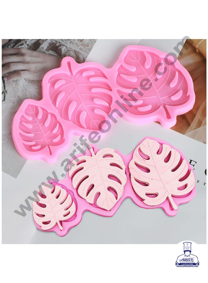 Cake Decor Silicon 3 Cavity Turtle Leaves Fondant Clay Marzipan Cake Decoration Mould SBSP-F1527YX