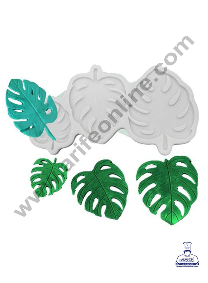 Cake Decor Silicon 3 Cavity Turtle Leaves Fondant Clay Marzipan Cake Decoration Mould SBSP-F1527YX