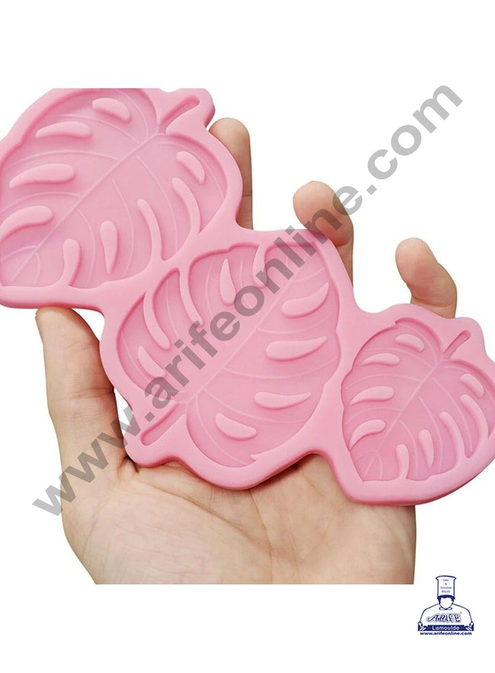 Cake Decor Silicon 3 Cavity Turtle Leaves Fondant Clay Marzipan Cake Decoration Mould SBSP-F1527YX