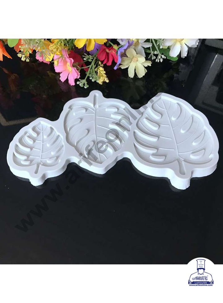 Cake Decor Silicon 3 Cavity Turtle Leaves Fondant Clay Marzipan Cake Decoration Mould SBSP-F1527YX