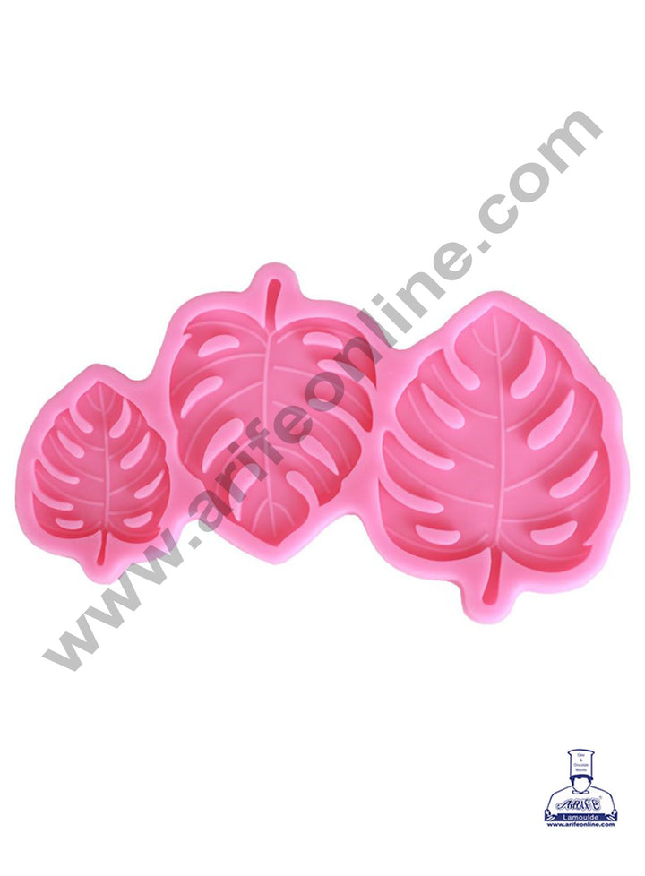 Cake Decor Silicon 3 Cavity Turtle Leaves Fondant Clay Marzipan Cake Decoration Mould SBSP-F1527YX
