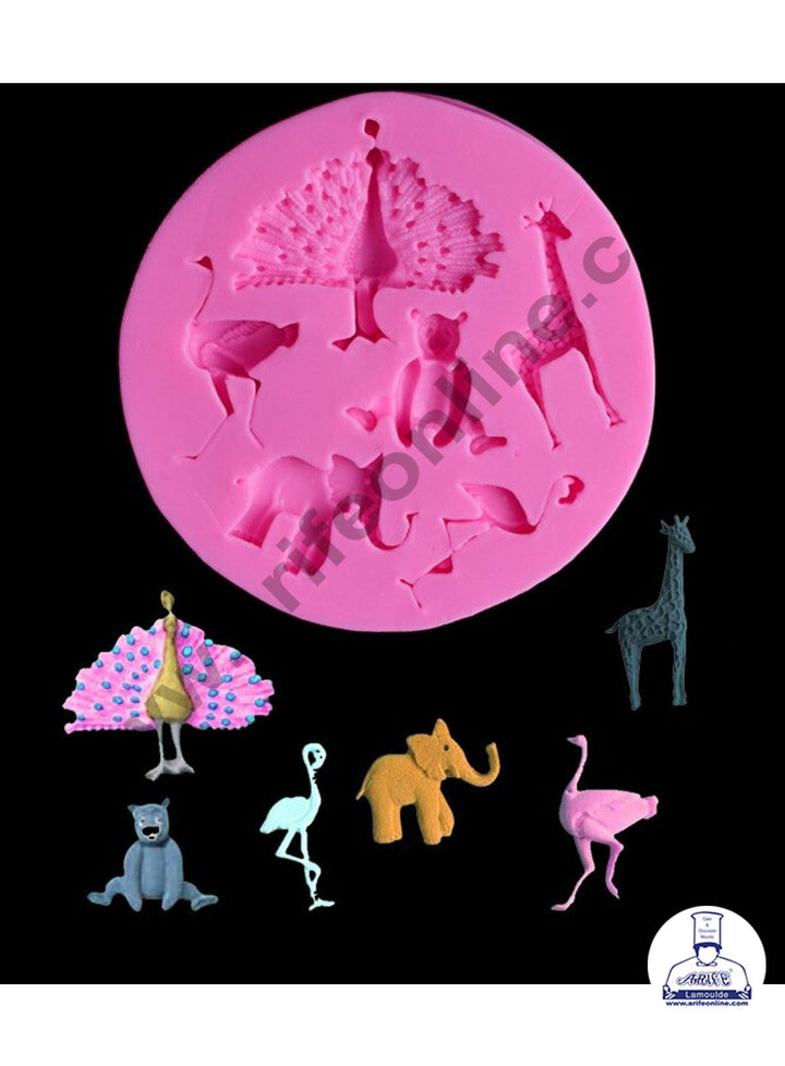 Cake Decor Silicon Animals Shape Fondant Clay Marzipan Cake Decoration Mould