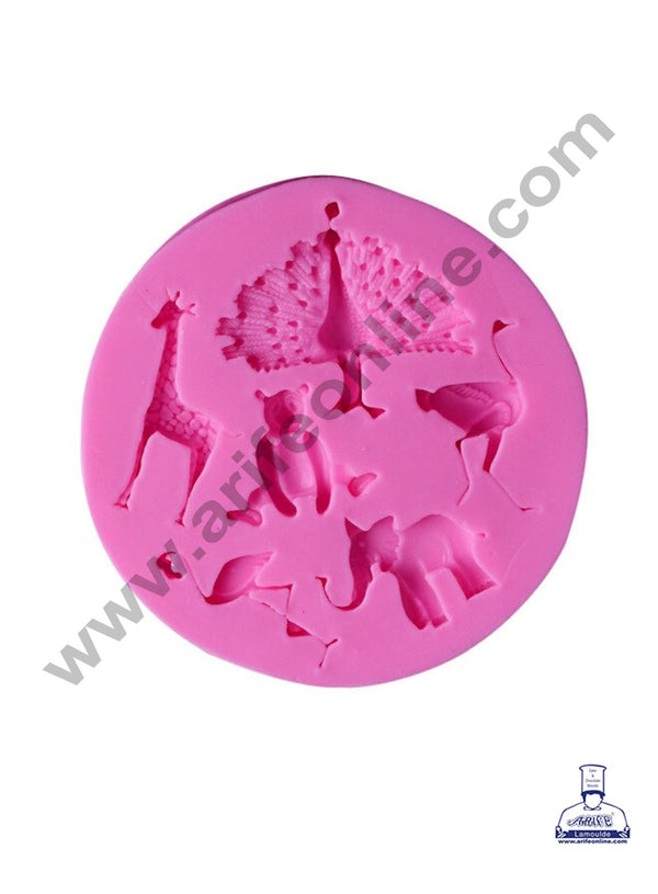 Cake Decor Silicon Animals Shape Fondant Clay Marzipan Cake Decoration Mould