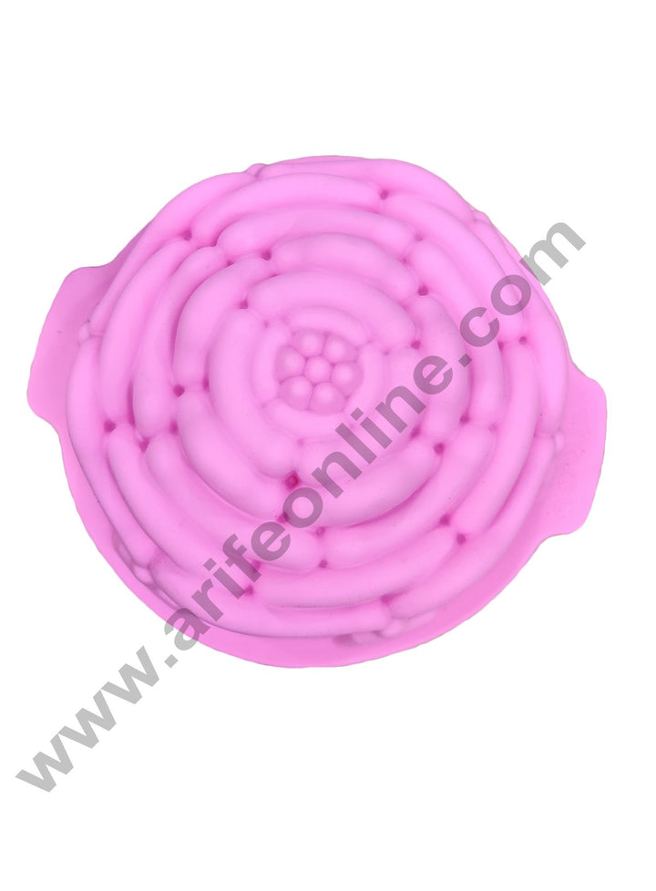 Cake Decor Silicon Bakeware Round Flower Shape Half Pinata Cake Moulds