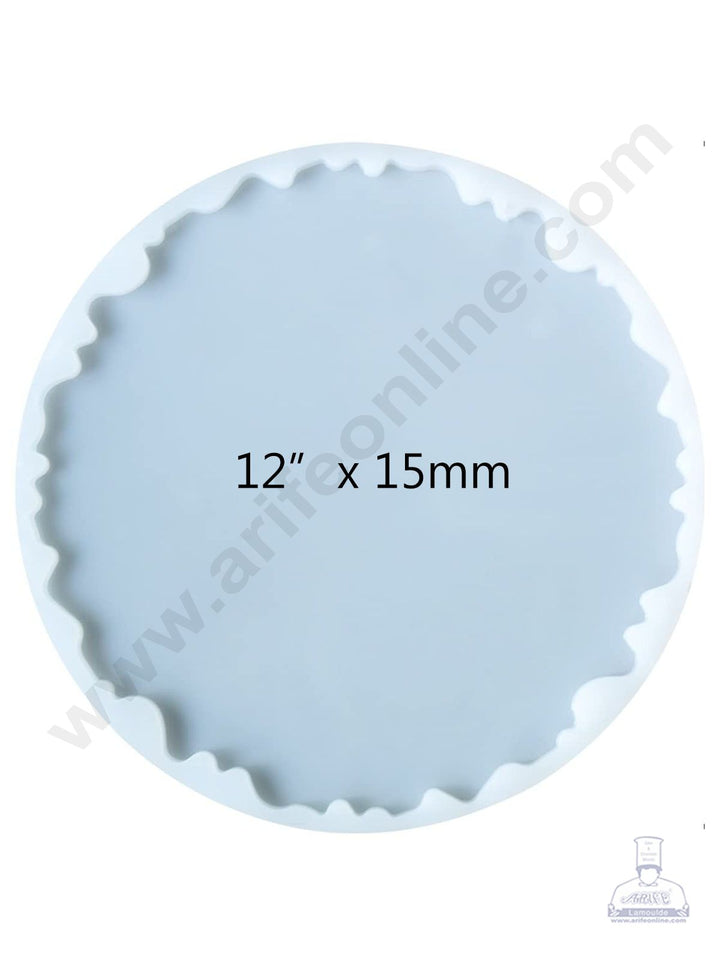 Cake Decor Silicon Resin Moulds - 1 Cavity Agate Coaster Mould - 12 inch SBURP102-RM