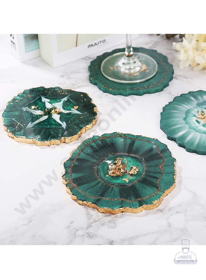Cake Decor Silicon Resin Moulds - 1 Cavity Agate Coaster Mould - 4 inch SBURP098-RM