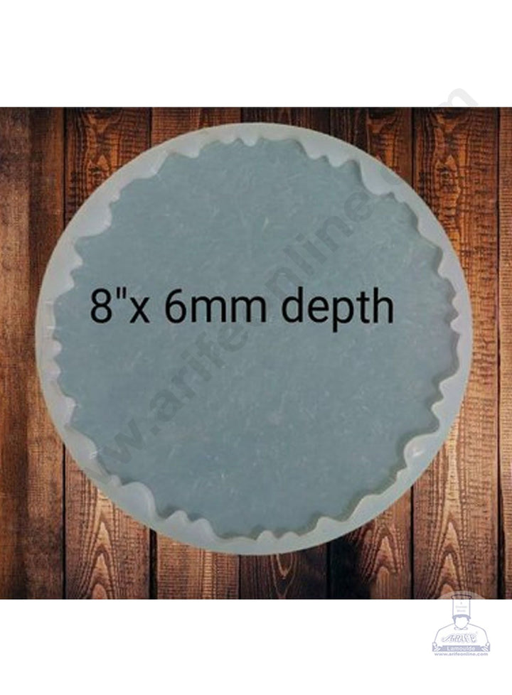 Cake Decor Silicon Resin Moulds - 1 Cavity Agate Coaster Mould - 8 inch SBURP101-RM