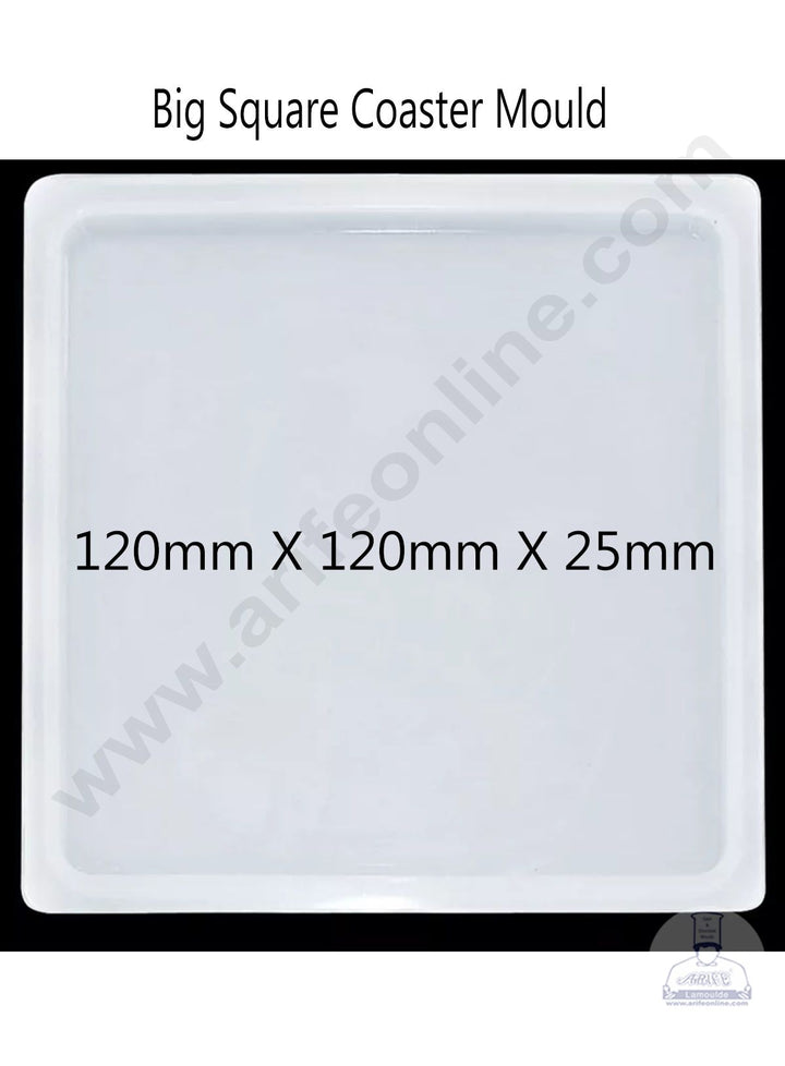 Cake Decor Silicon Resin Moulds - 1 Cavity Big Square Coaster Mould SBURP055-RM