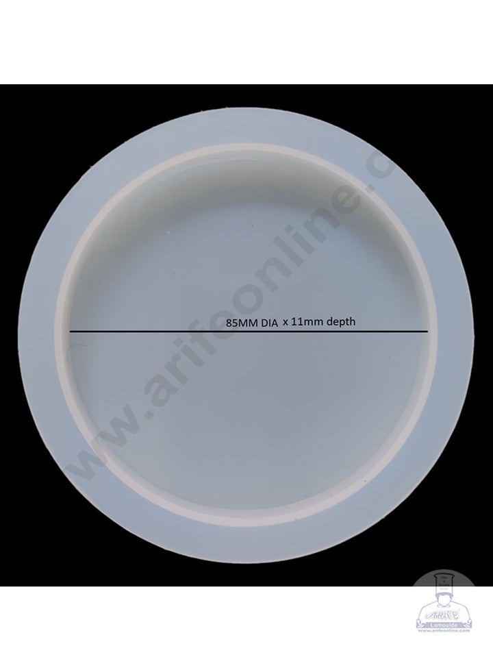 Cake Decor Silicon Resin Moulds - 1 Cavity Coaster Round Mould SBURP053-RM