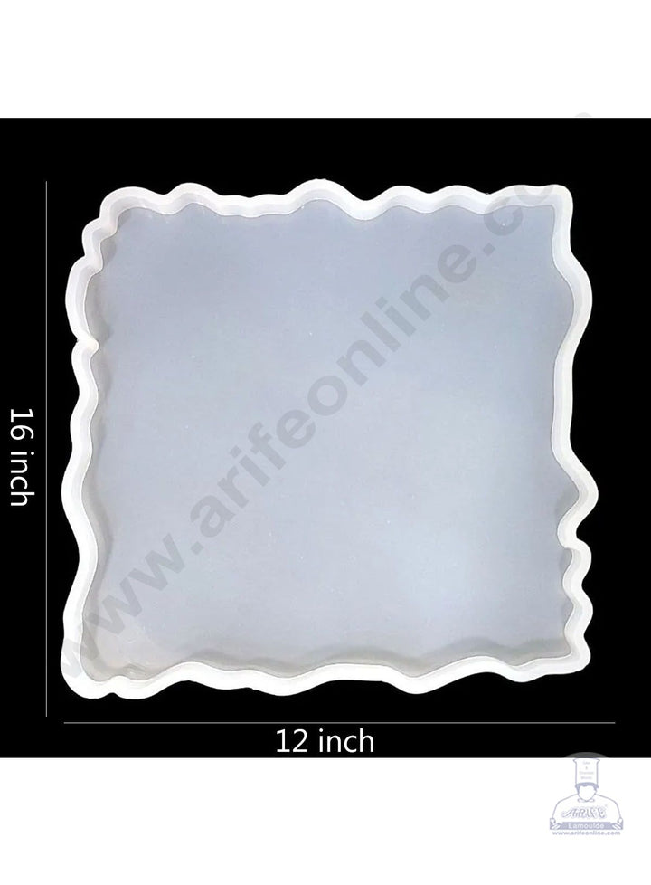 Cake Decor Silicon Resin Moulds - 1 Cavity Coaster Tray Mould - 12 inch X 16 inch x 10 mm SBURP087-RM