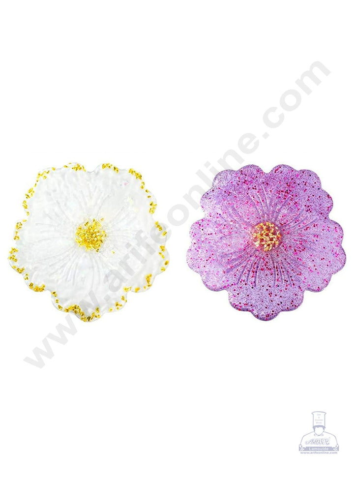 Cake Decor Silicon Resin Moulds - 1 Cavity Flower Coaster Mould - 4.5 inch SBURP105-RM