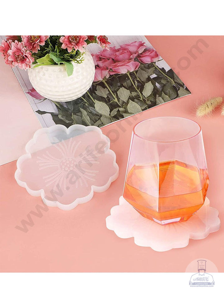 Cake Decor Silicon Resin Moulds - 1 Cavity Flower Coaster Mould - 4.5 inch SBURP105-RM