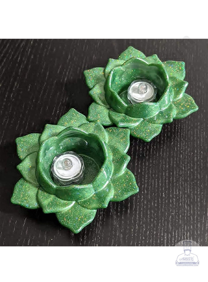 Cake Decor Silicon Resin Moulds - 1 Cavity Lotus Shape Tealight Candle Holder Mould SBURP159-RM
