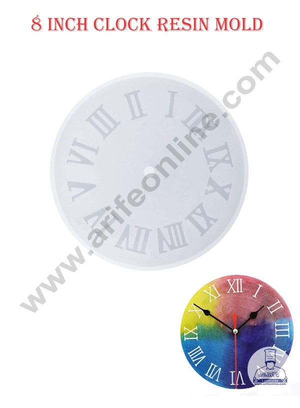 Cake Decor Silicon Resin Moulds - 1 Cavity Medium Clock Mould