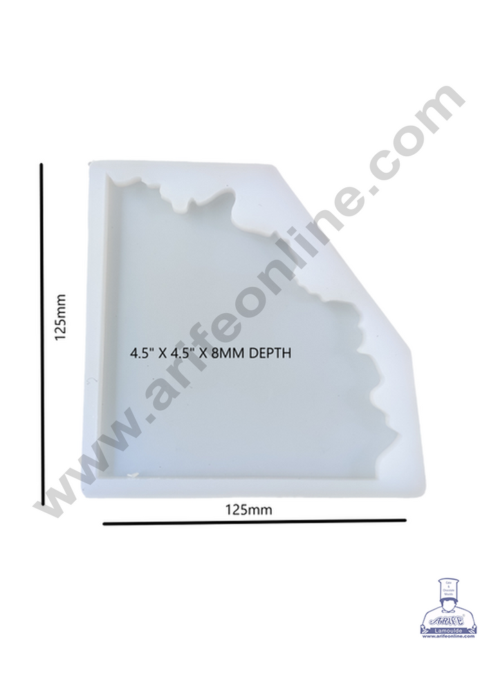 Cake Decor Silicon Resin Moulds - 1 Cavity Quater Coaster Mould SBURP057-RM