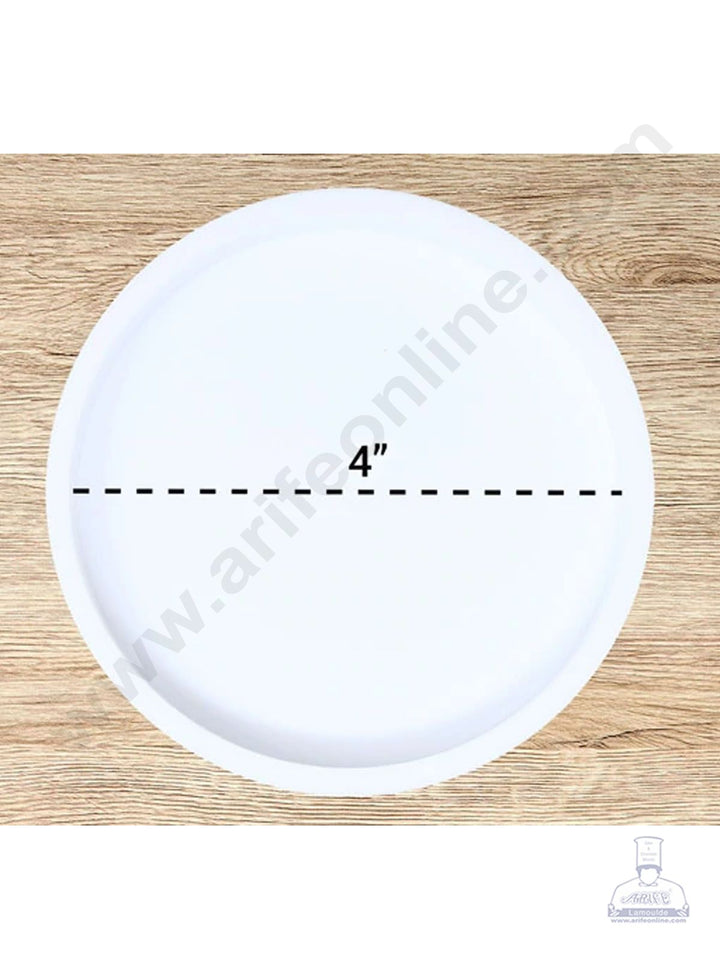 Cake Decor Silicon Resin Moulds - 1 Cavity Round Coaster Mould - 4 inch x 9 mm SBURP144-RM