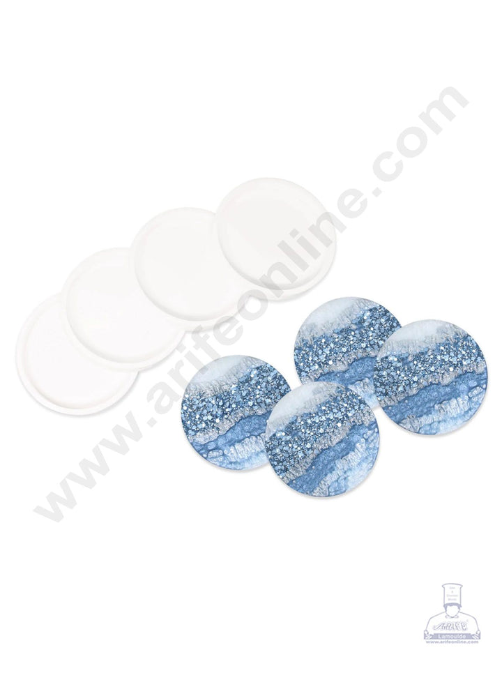 Cake Decor Silicon Resin Moulds - 1 Cavity Round Coaster Mould - 4 inch x 9 mm SBURP144-RM
