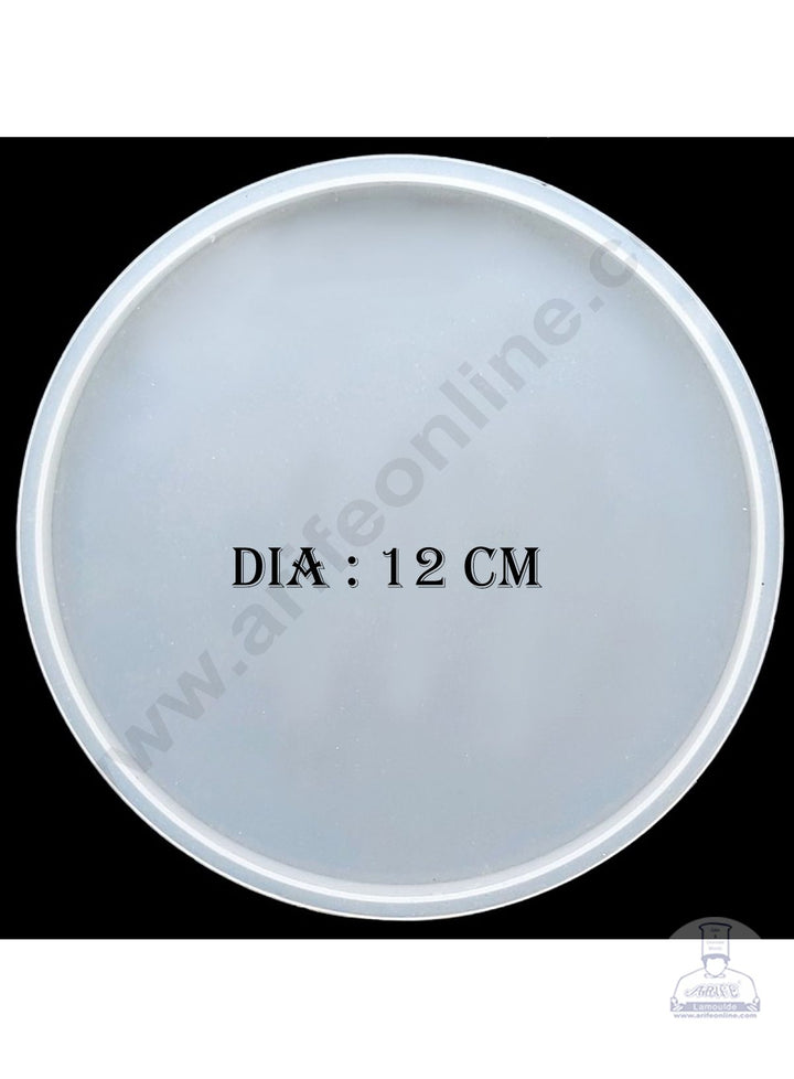 Cake Decor Silicon Resin Moulds - 1 Cavity Round Coaster Mould - 5 inch SBURP170-RM (1)