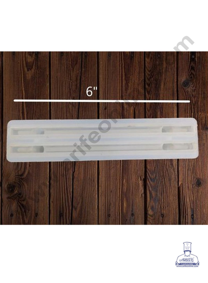 Cake Decor Silicon Resin Moulds - 1 Cavity Straight Tray Handle Mould - 6 inch SBURP111-RM