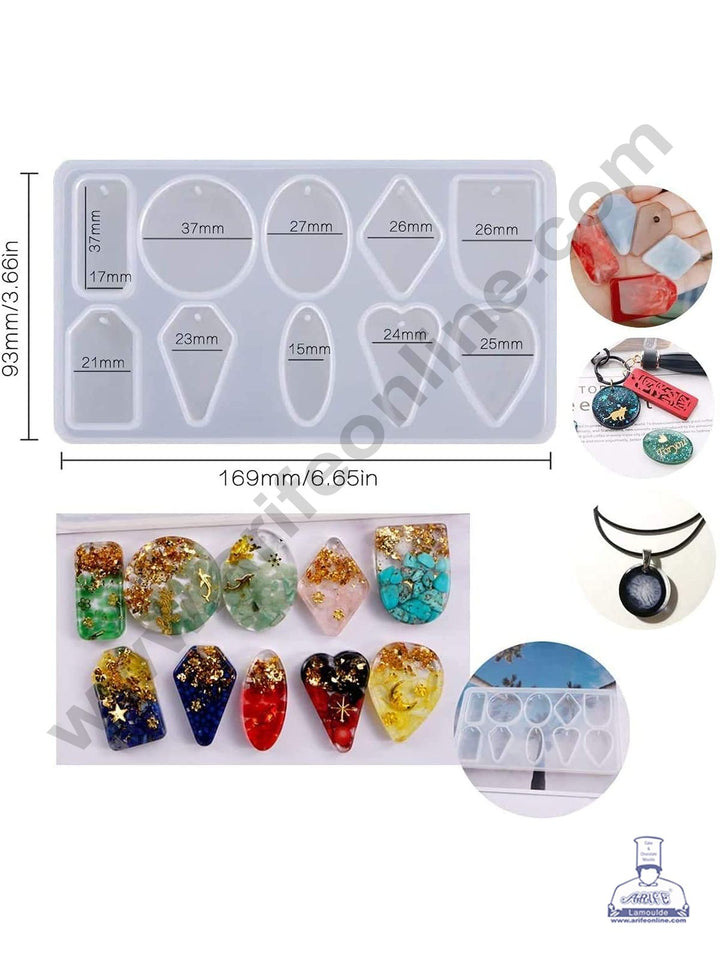 Cake Decor Silicon Resin Moulds - 10 Cavity Pendent Mould URP051-RM
