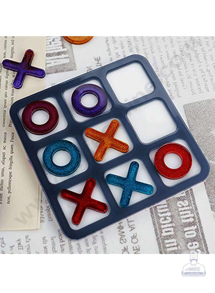 Cake Decor Silicon Resin Moulds - 13 Cavity Tic Tactoe Mould SBURP122-RM
