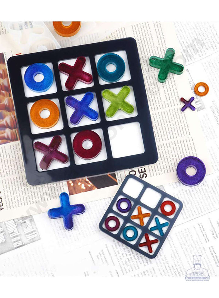 Cake Decor Silicon Resin Moulds - 13 Cavity Tic Tactoe Mould SBURP122-RM