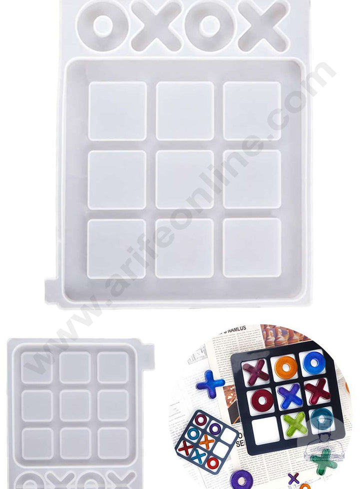Cake Decor Silicon Resin Moulds - 13 Cavity Tic Tactoe Mould SBURP122-RM
