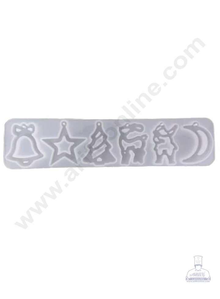 Cake Decor Silicon Resin Moulds - 6 Cavity Christmas Ornament Mould SBURP169-RM