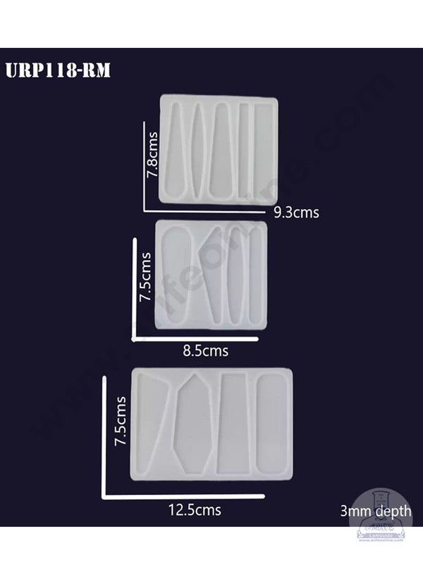 Cake Decor Silicon Resin Moulds - Hair Clip Mould (3 pcs set) SBURP118-RM