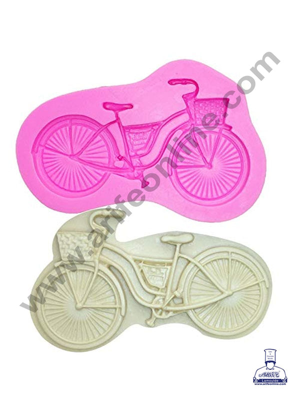 Cake Decor Silicone 1 Cavity Cycle Shape Fondant Marzipan Mould