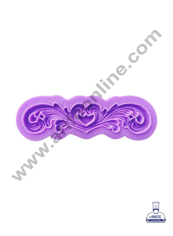 Cake Decor Silicone 1 Cavity Flourish Centerpiece Overlap Shape Fondant Marzipan Mould