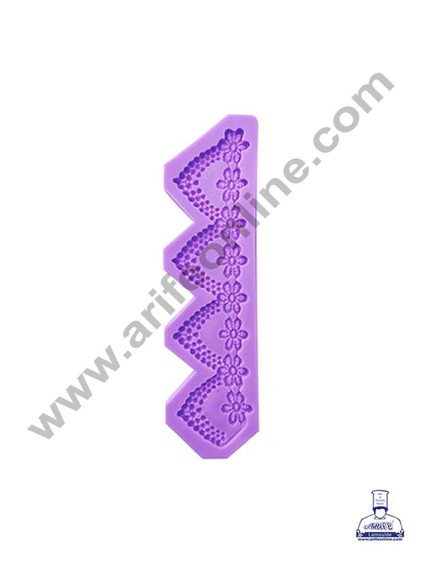 Cake Decor Silicone 1 Cavity Flower Border Lace Fondant Marzipan Mould