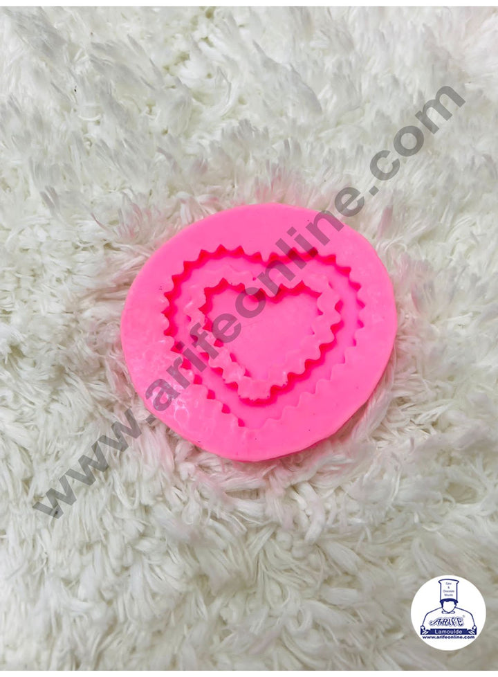 Cake Decor Silicone 1 Cavity Heart Shape Pink Fondant Marzipan Mould