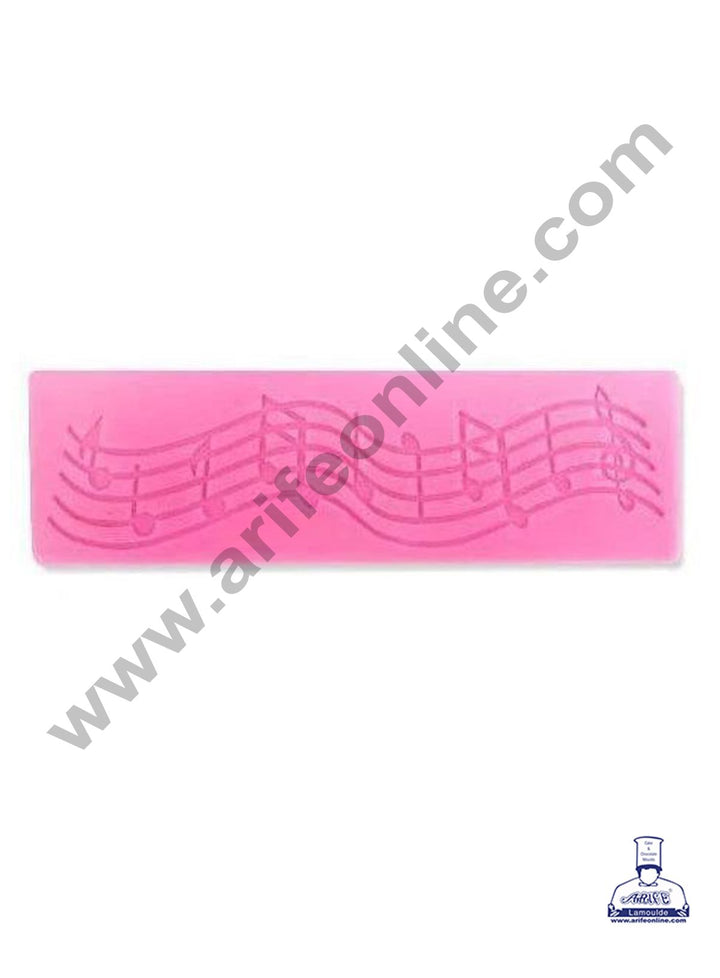 Cake Decor Silicone 1 Cavity Musics Tone Shape Lace Pink Fondant Marzipan Mould