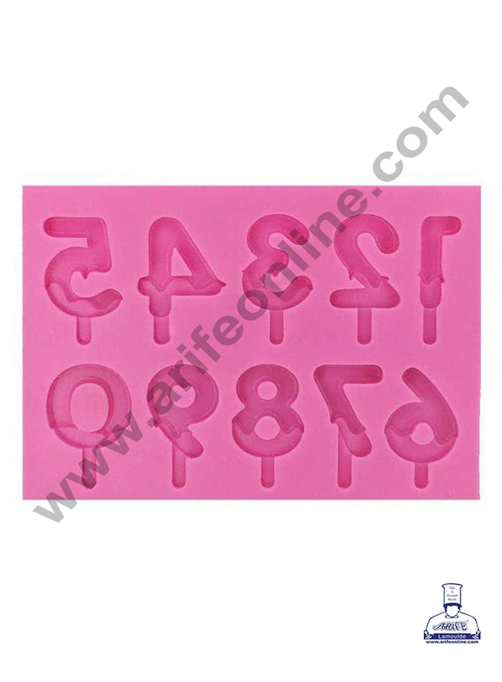 Cake Decor Silicone 10 Cavity Dripping Chocolate Number Shape Fondant Marzipan Mould