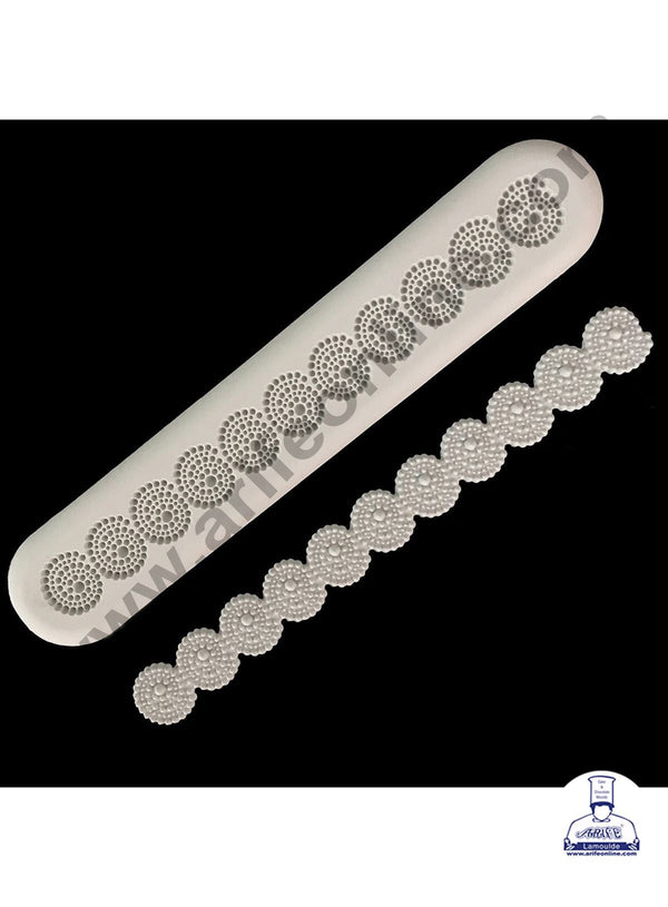 Cake Decor Silicone 1 Cavity Bubble Scalloped Border Lace Fondant Marzipan Mould