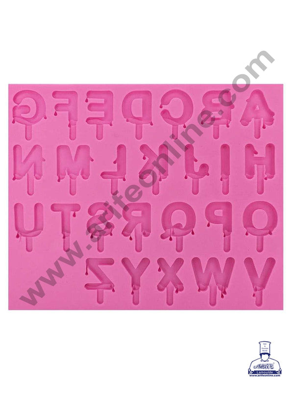 Cake Decor Silicone 26 Cavity Dripping Chocolate Alphabet Shape Fondant Marzipan Mould