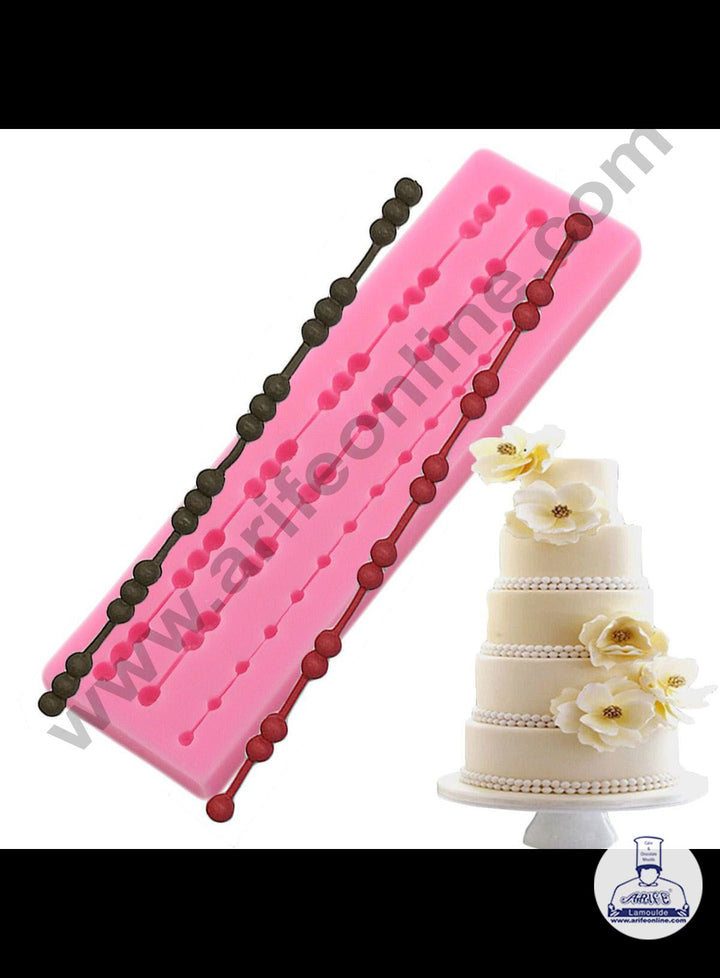 Cake Decor Silicone 3 Cavity Pearl Bead Mold Shape Fondant Marzipan Mould