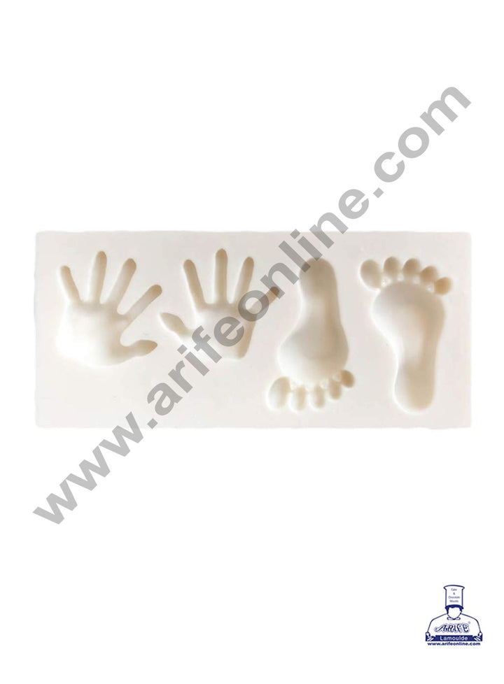 Cake Decor Silicone 4 Cavity Hand and Feet Shape Fondant Marzipan Mould