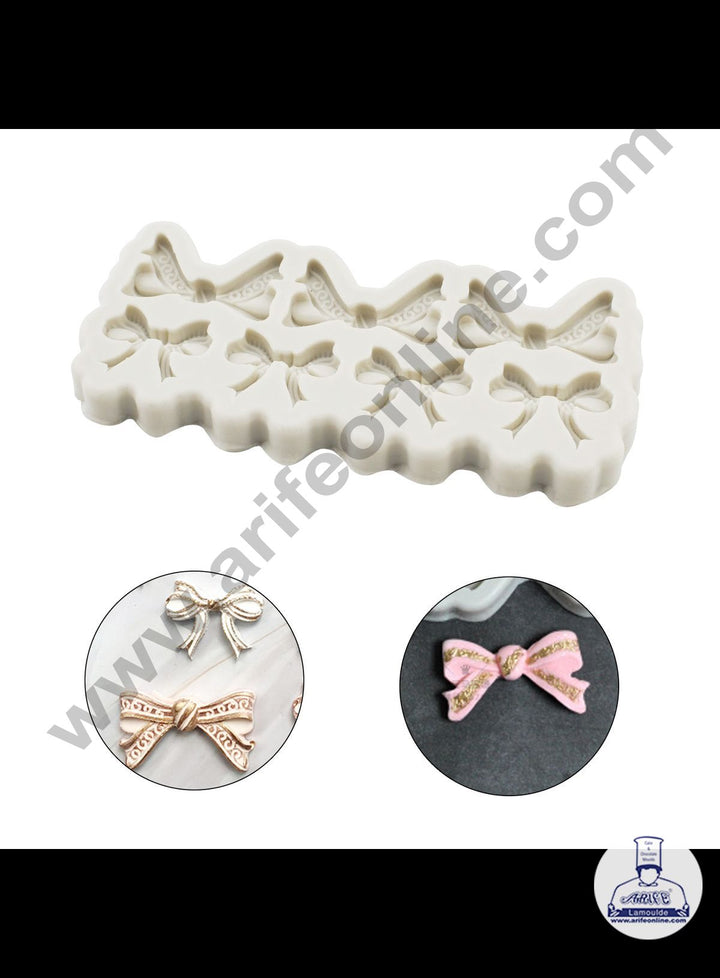 Cake Decor Silicone 7 Cavity Bows Shape Fondant Marzipan Mould SBSP-970YX