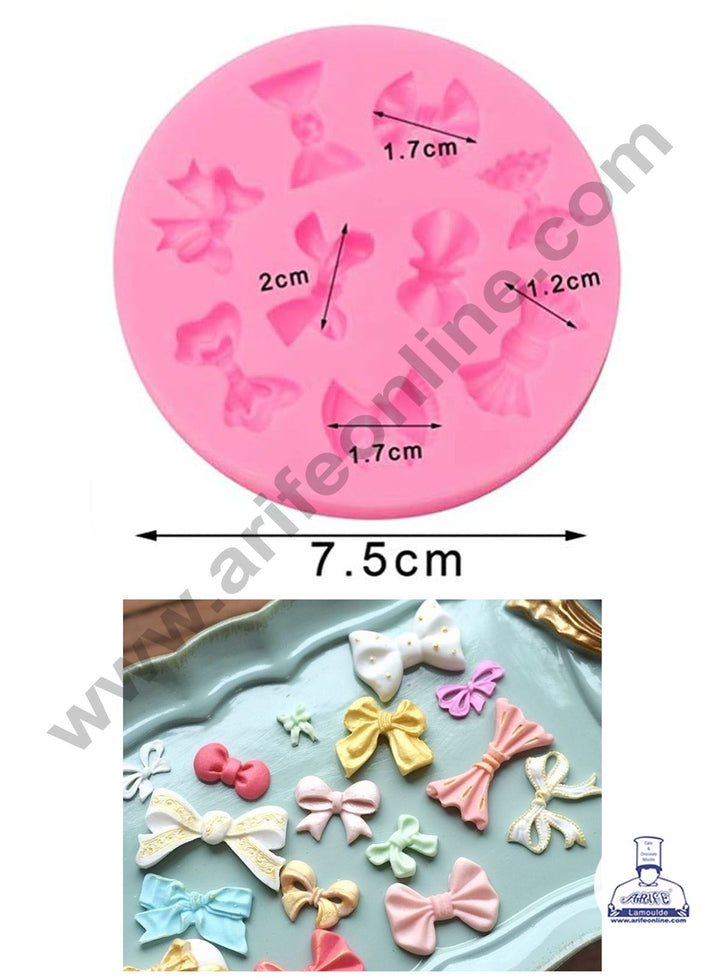 Cake Decor Silicone 9 Cavity Multi Bows Mold Shape Fondant Marzipan Mould