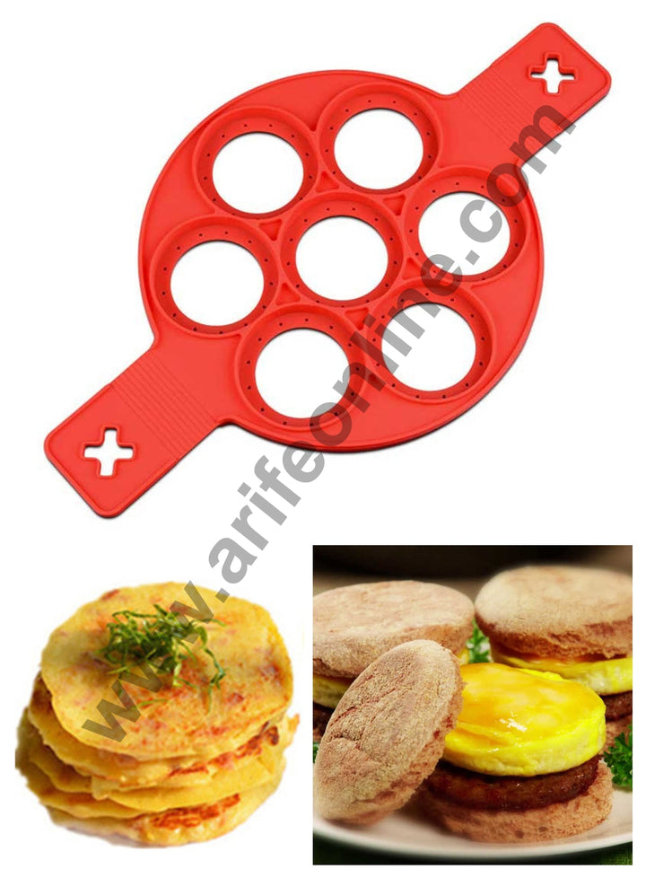 Cake Decor Silicone Round Flippin Fantastic Pancake Maker Egg Ring Silicon Non stick Kitchen Baking Tools