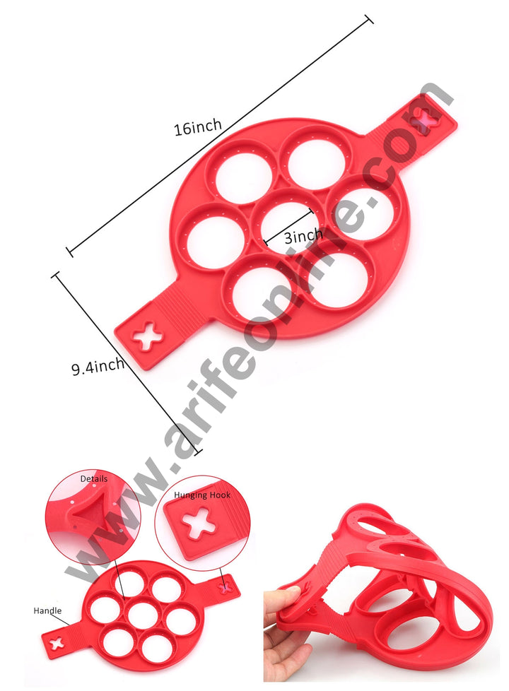 Cake Decor Silicone Round Flippin Fantastic Pancake Maker Egg Ring Silicon Non stick Kitchen Baking Tools
