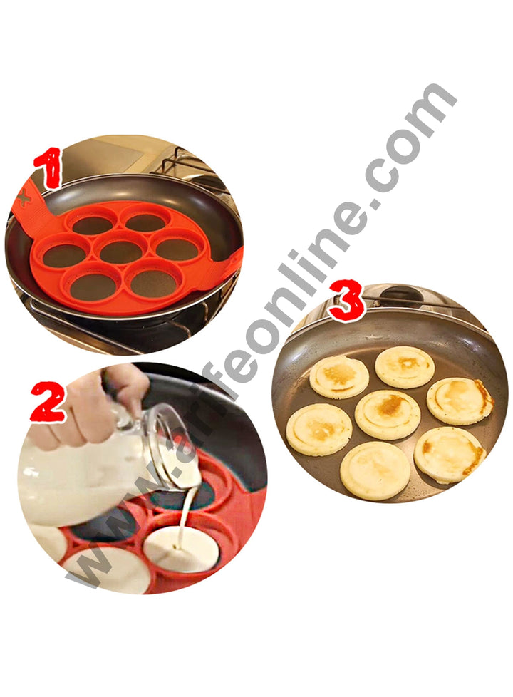 Cake Decor Silicone Round Flippin Fantastic Pancake Maker Egg Ring Silicon Non stick Kitchen Baking Tools