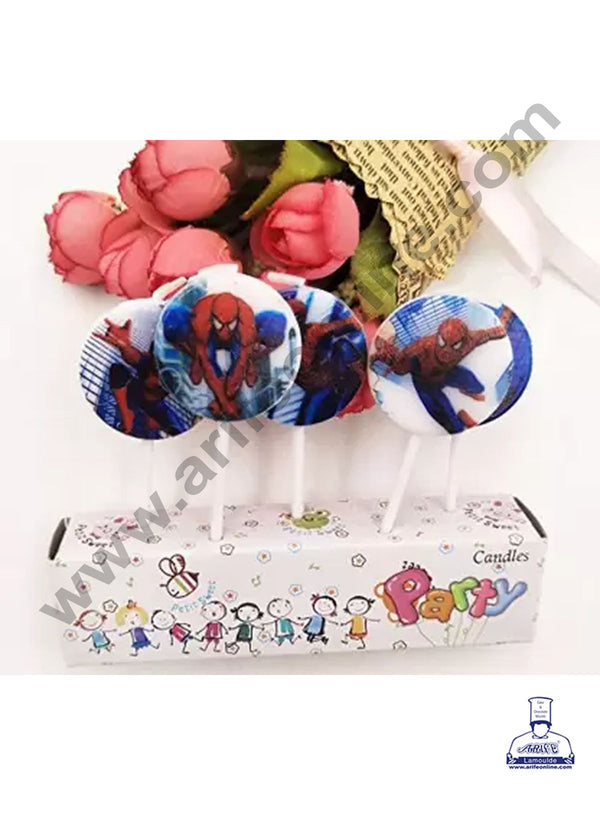 Cake Decor Spiderman Theme Mini Candle for Birthday Party Decoration for Cake and Cupcake ( Set of 5 Pc )